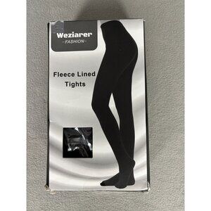 Weziarer Fashion Women's Winter Warm Fleece Lined Tights Black 2-Pack Small NWB